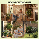 Outsunny Hammock Chair Stand Only for Indoor Outdoor 150KG Load Black