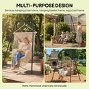 Outsunny Hammock Chair Stand Only for Indoor Outdoor 150KG Load Black