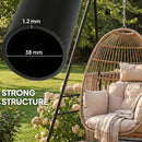 Outsunny Hammock Chair Stand Only for Indoor Outdoor 150KG Load Black
