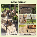 Outsunny Hammock Chair Stand Only for Indoor Outdoor 150KG Load Black