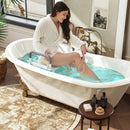 HOMCOM Rust-Free Aluminium Bath Chair with Adjustable Height, Light Blue