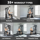 SPORTNOW Multi Gym With Adjustable Seat & Back, 45kg Weight Stack