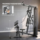 SPORTNOW Multi Gym With Adjustable Seat & Back, 45kg Weight Stack