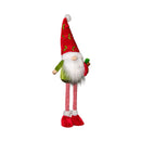 71cm Standing Christmas Gonk With Santa Hat And Extendable Legs In Reg And Green