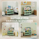 AIYAPLAY Kids Storage Unit with 6 Fabric Drawers & 2-Tier Sling Rack, Green
