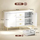 HOMCOM Modern Sideboard, Storage Cabinet, Accent Cupboard White