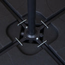 3m Cantilever Banana Garden Parasol in Black with Crank Handle and Parasol Base Weights Included