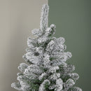 7ft (2.1m) Snowy Imperial Pine Green Fir Christmas Tree with Metal Stand