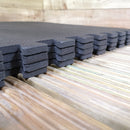 Samuel Alexander Black EVA Foam Floor Mats 60x60cm Interlocking Gym & Play Mats, Non-Slip, Water Resistant