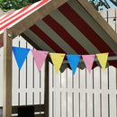 Outsunny Sand Pit with Canopy, Blackboard, Toys, Sink, Seats, Flags for Kids