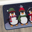 60cm x 40cm Frosty Penguins Fabric Christmas Doormat