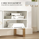 HOMCOM TV Unit, TV Stand Cabinet with Shelves and Storage Cupboard