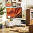 HOMCOM TV Unit, TV Stand Cabinet with Shelves and Storage Cupboard