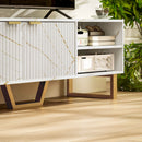 HOMCOM TV Unit, TV Stand Cabinet with Shelves and Storage Cupboard