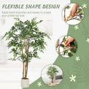 HOMCOM Artificial Ficus Tree, Faux Plant For Home Decor