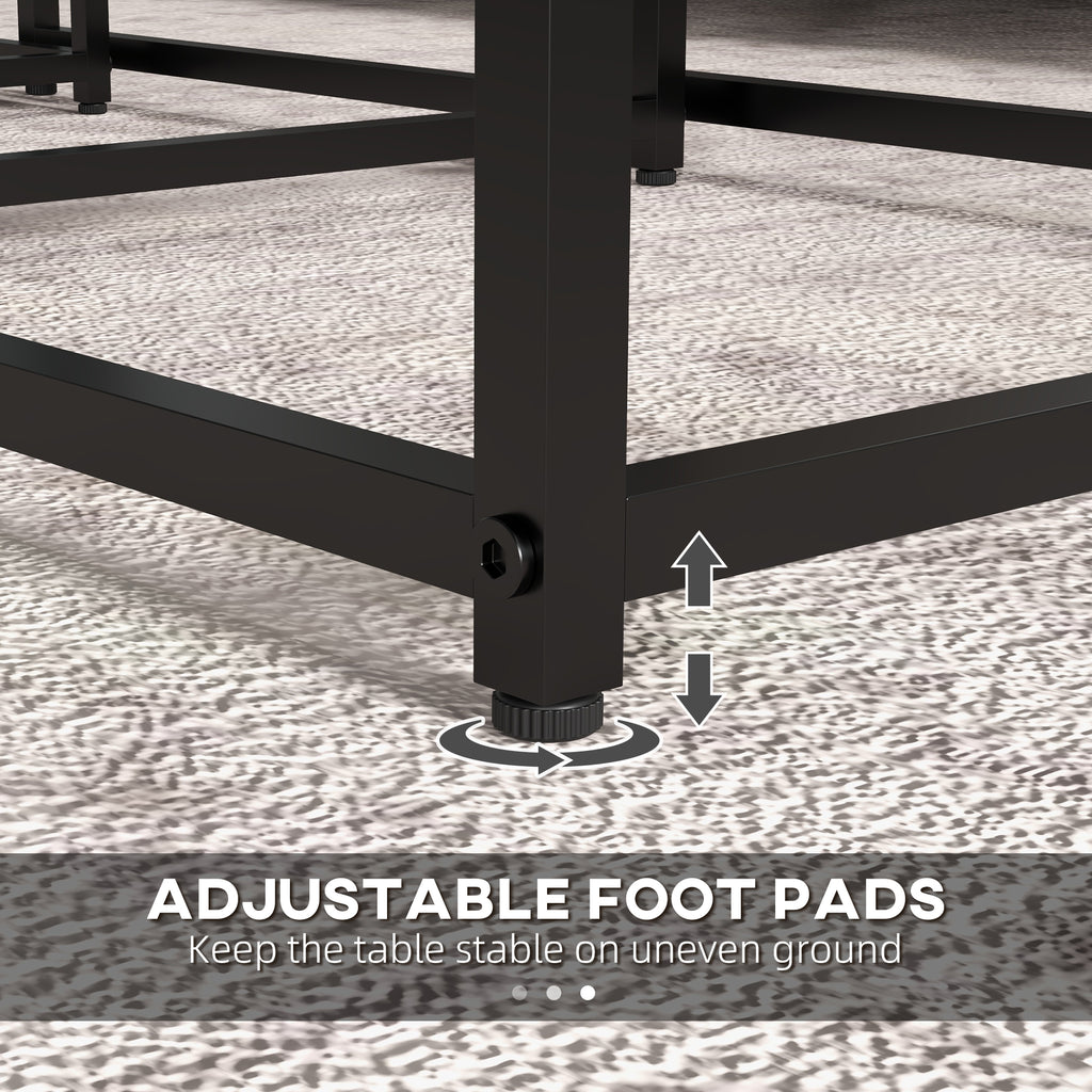 HOMCOM Nesting Coffee Tables Set Of 3 Stacking Sofa Side Tables White