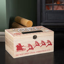 30cm Christmas Eve Wooden Gift Box with Personalisable Name Plate