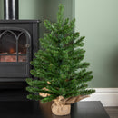 60cm Mini Richmond Christmas Tree in a Burlap Base with 72 Tips