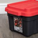 11L/37L/140L Black and Red Small Tuff Stackable Storage Box with Lid and Carry Handles