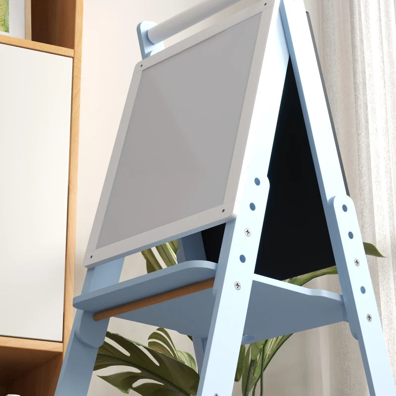 AIYAPLAY Easel with Paper Roll, Whiteboard & Blackboard