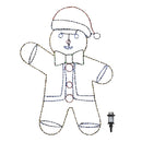 1.2m x 90cm Light up FlexiBright Gingerbread Man Decoration with 456 Twinkling Multi-Coloured LEDs