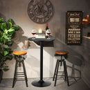Modern Bar Table With Round Top For Living Room, Restaurant And Bistro