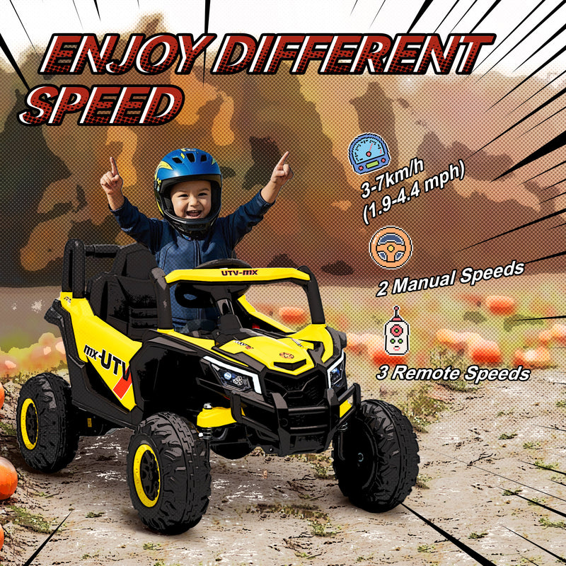 AIYAPLAY Kids Electric Car with Remote Control for Kids 3-5 Years, Yellow