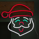 35cm USB Powered Light up Christmas Santa Multi-Coloured Neon Sign