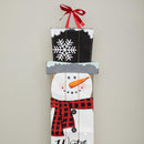 1.2m Battery Operated Light Up Hanging Christmas Snowman Fabric Banner With LEDs