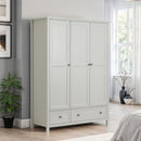 HARBOR 3 DOOR COMBINATION WARDROBE - DOVE GREY