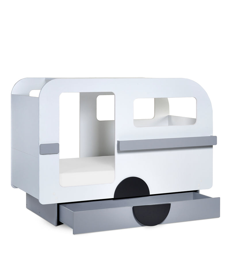 Tourer Caravan Bed - Vapor Grey And White