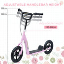 HOMCOM Teen Push Scooter - Pink