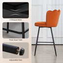 HOMCOM Set Of 2 Barstools With Petal Backrest For Kitchen Island