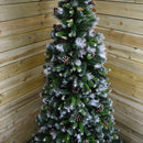 7ft (2.1m) Frosted Glacier Pine Snow Tipped Christmas Tree with Pinecones and 956 Tips