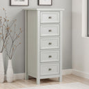 HARBOR 5 DRAWER TALL CHEST - DOVE GREY