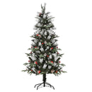 HOMCOM Christmas Time 5FT Artificial Snow Dipped Christmas Tree