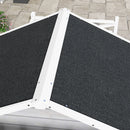 PawHut Wooden Dog House w/ Porch, Water-resistant Roof, for S M Dogs, Grey