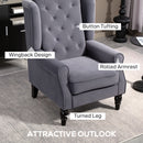 HOMCOM Accent Armchair Home Furniture Retro Tufted Club Fabric