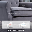 HOMCOM Accent Armchair Home Furniture Retro Tufted Club Fabric