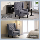 HOMCOM Accent Armchair Home Furniture Retro Tufted Club Fabric
