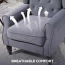 HOMCOM Accent Armchair Home Furniture Retro Tufted Club Fabric