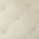 HOMCOM 45cm Round Ottoman with Storage, Lid, Cashmere Footstool, Cream White