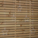 1.2m Battery Operated Christmas Star Curtain Lights with 140 White LEDs