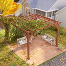Outsunny 3.3 x 3.3(m) Wooden Pergola Kit, Graden Pergola Gazebo