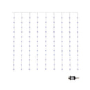 1.2 x 1.2m Light up Christmas Star Curtain Lights with 108 White LEDs