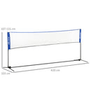 SPORTNOW 4m Badminton Net, Adjustable Sports Net for Tennis, Volleybal, Blue