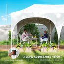 Outsunny 3 X 6m Pop Up Gazebo With Sides, Peak Top Garden Party Tent Marquee
