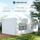 Outsunny 3 X 6m Pop Up Gazebo With Sides, Peak Top Garden Party Tent Marquee