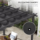 Outsunny Aluminium Pergola with Retractable Roof, Garden Gazebo Canopy