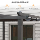 Outsunny Aluminium Pergola with Retractable Roof, Garden Gazebo Canopy